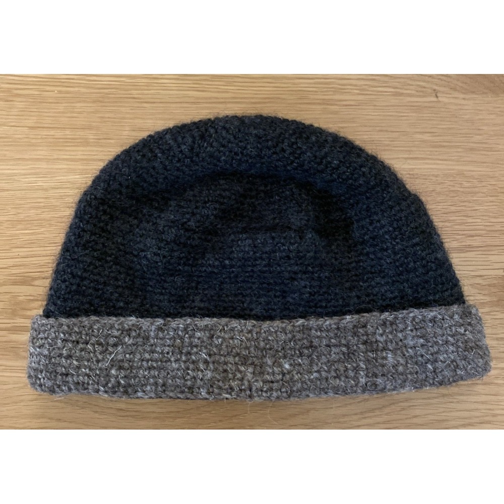 Erin Knitwear Ireland Beanie Hat Wool‎ One Size Gray Fleece Lined Gray
